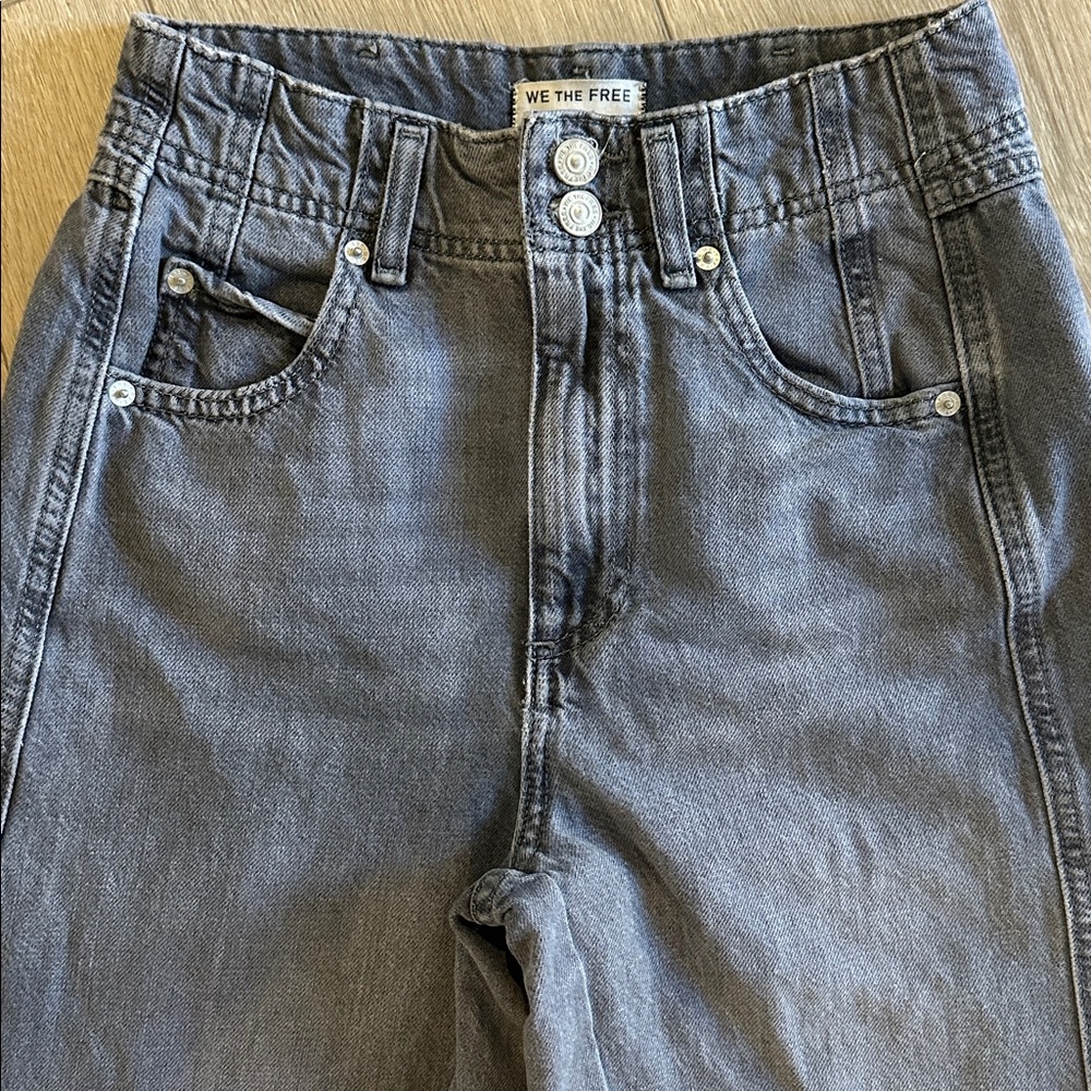 We The Free, Aster High Rise, Straight-Leg Jeans, size 26, grey. - Picture 2 of 6